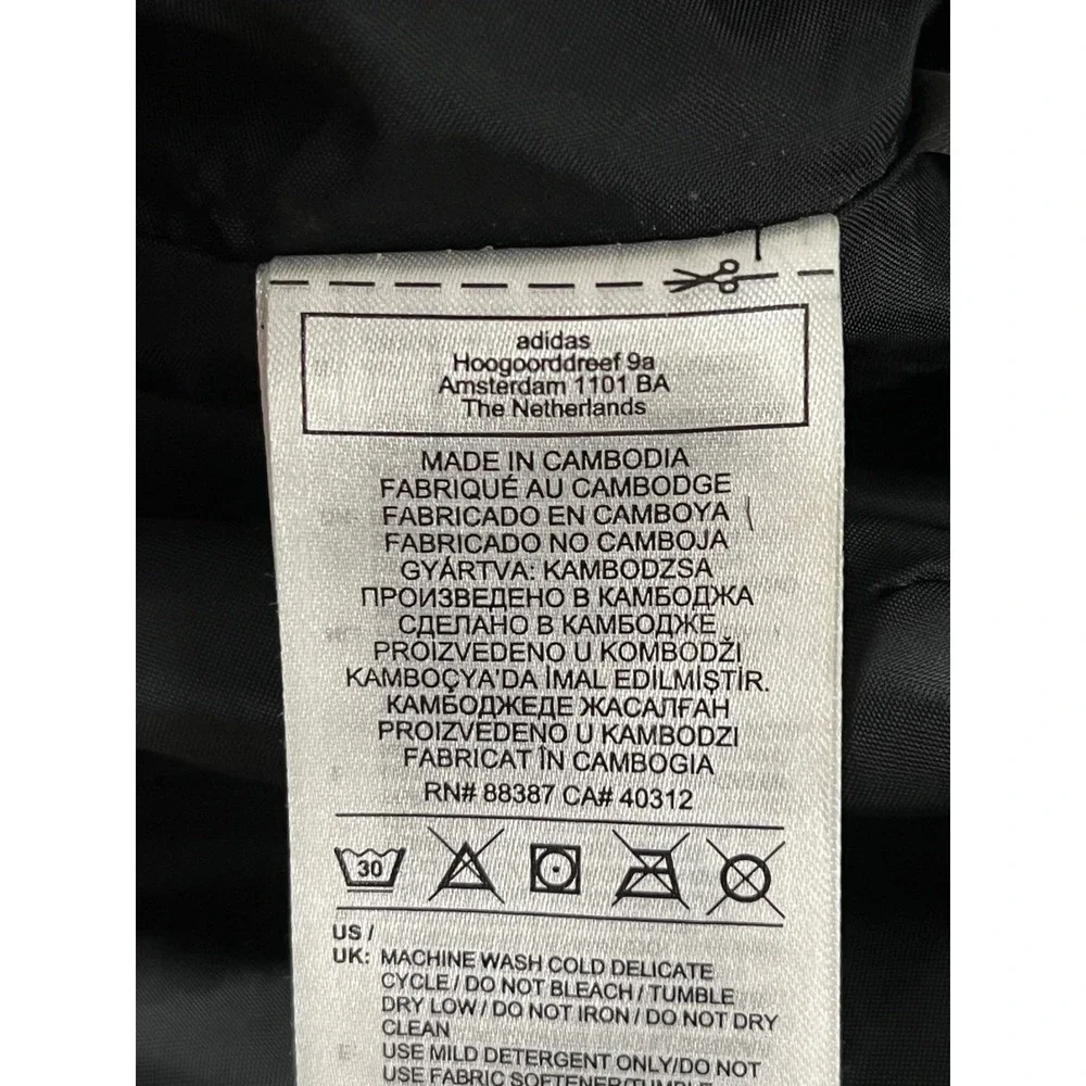 Adidas Reversible Hooded 3‎ Stripe Jacket Size 2XL Black Grey White Full zip